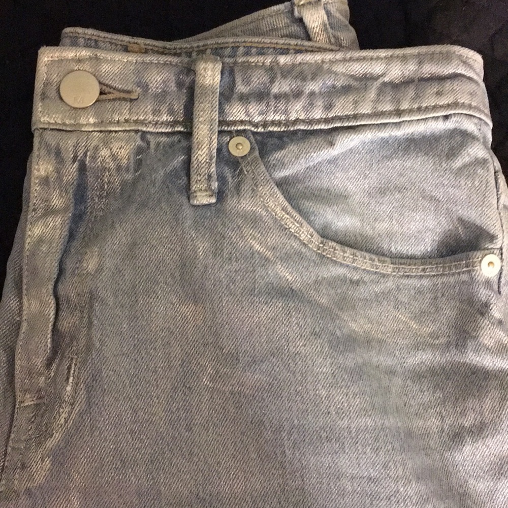 Shiny mom jeans